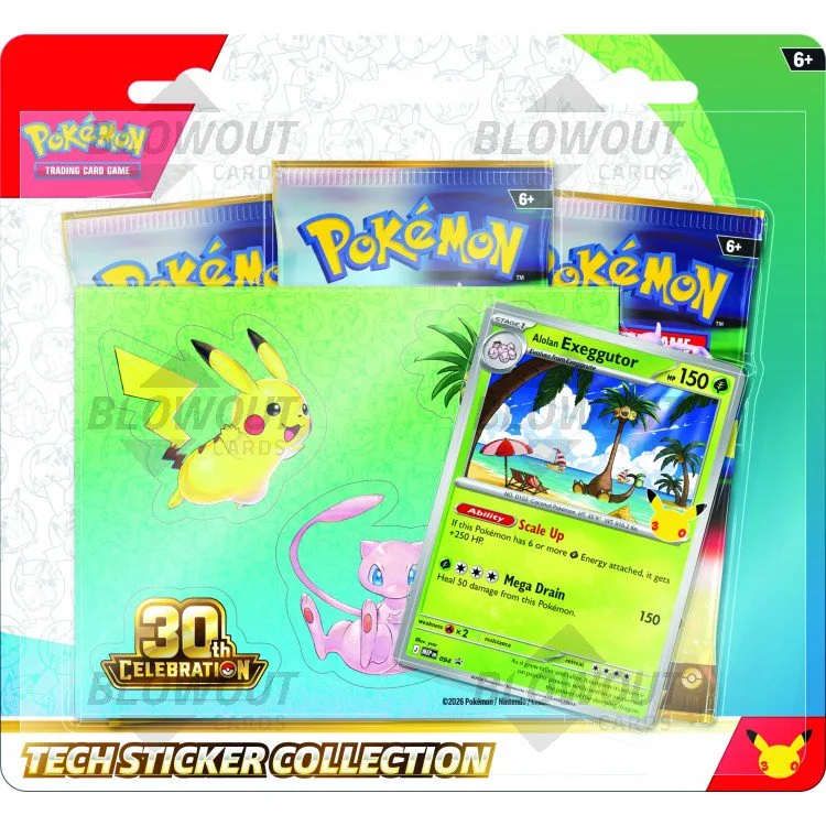 Pokemon 30th Celebration Tech Sticker Collection 12 Box Case No gallery image