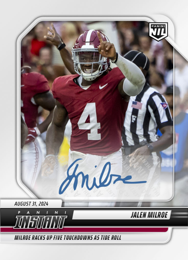 Alabama Quarterback Jalen Milroe Signs Exclusive Autograph Deal with Panini America