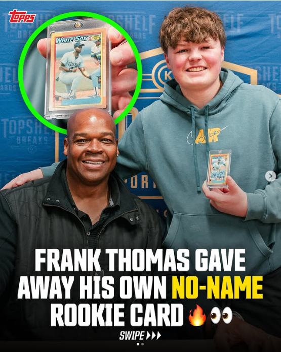 Frank Thomas Surprises Fan with Rare No-Name Rookie Card at Topps Rip Night