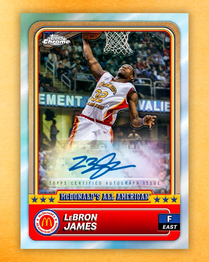 LeBron James Autographs to Appear in 2024 Topps McDonald’s All-American Set for the First Time