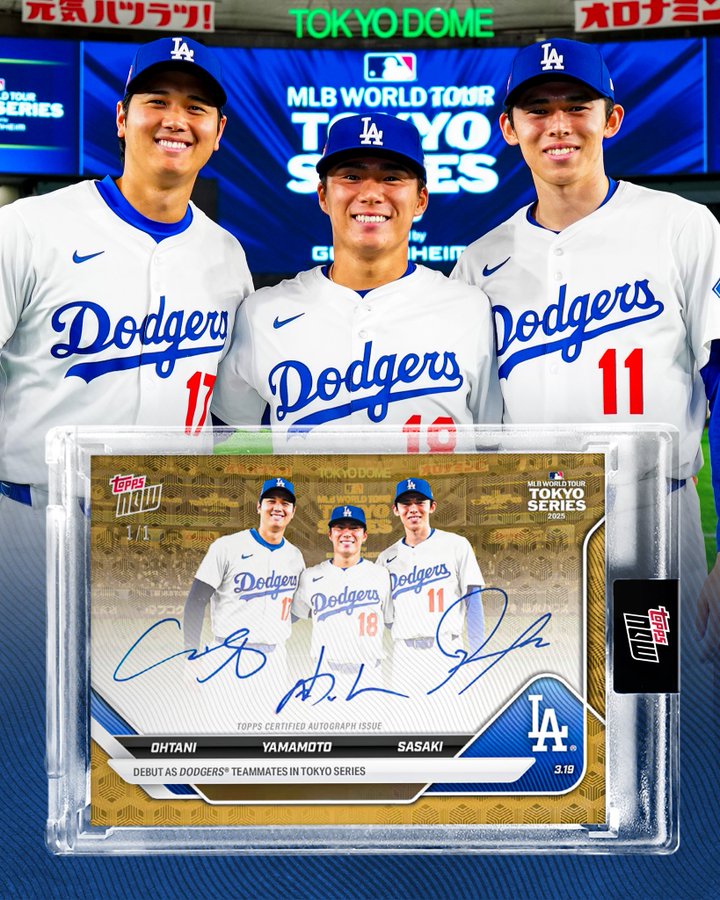 Historic Triple Autograph Card: Ohtani, Sasaki & Yamamoto Unite