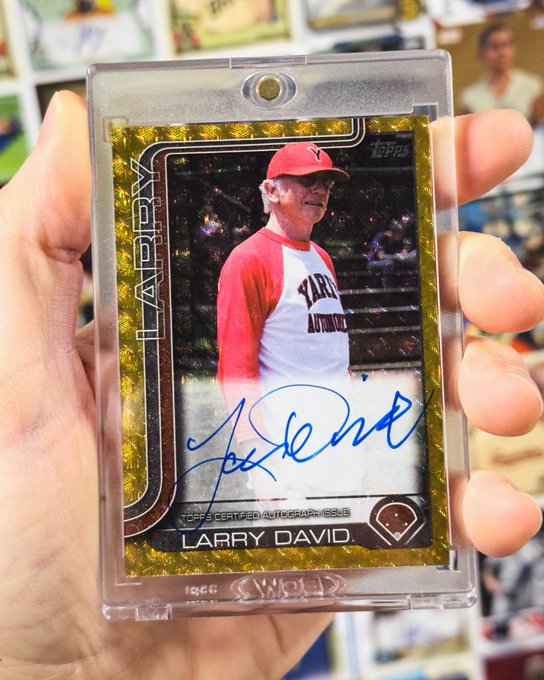 Larry David’s 2025 Topps Series 1 Autograph Card Sells for $10K, Setting a New Record