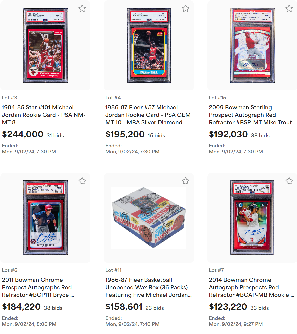 Goldin Elite Auction: Jordan Rookie Card Breaks Record, Kelce Super Bowl Jersey Highlights