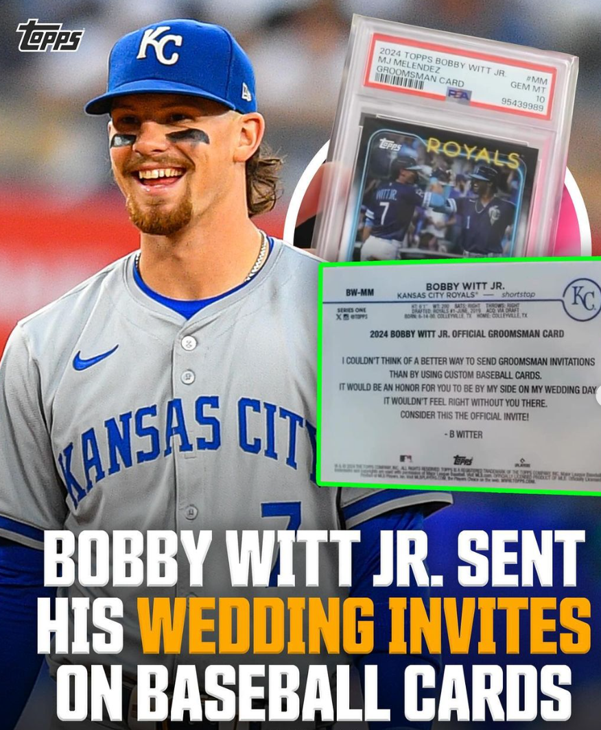 Bobby Witt Jr. Uses Custom Baseball Cards for Wedding Invitations