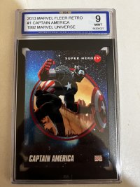 2013 Marvel Retro 1992 Universe Captain America ISA Mint 9