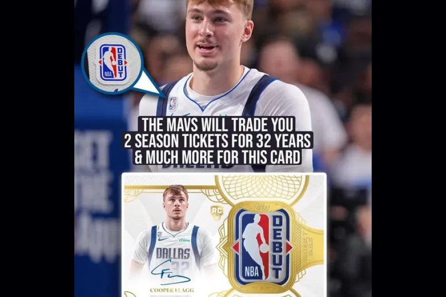 Dallas Mavericks Offer 32 Years of Season Tickets for Cooper Flagg 1-of-1 Debut Patch Card