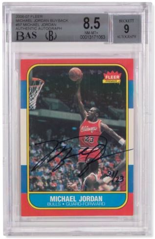 1986 Fleer Michael Jordan Buy Back Rookie Autograph Auction