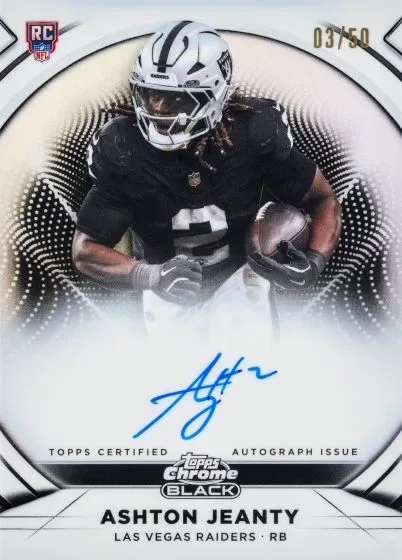 2025 Topps Chrome Black Football Set Details, Inserts, Autos