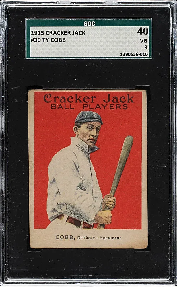 1915 Cracker Jack Ty Cobb card.