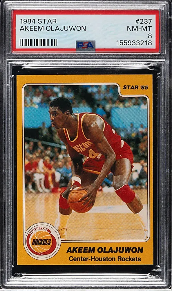 1984 Star Hakeem Olajuwon card.