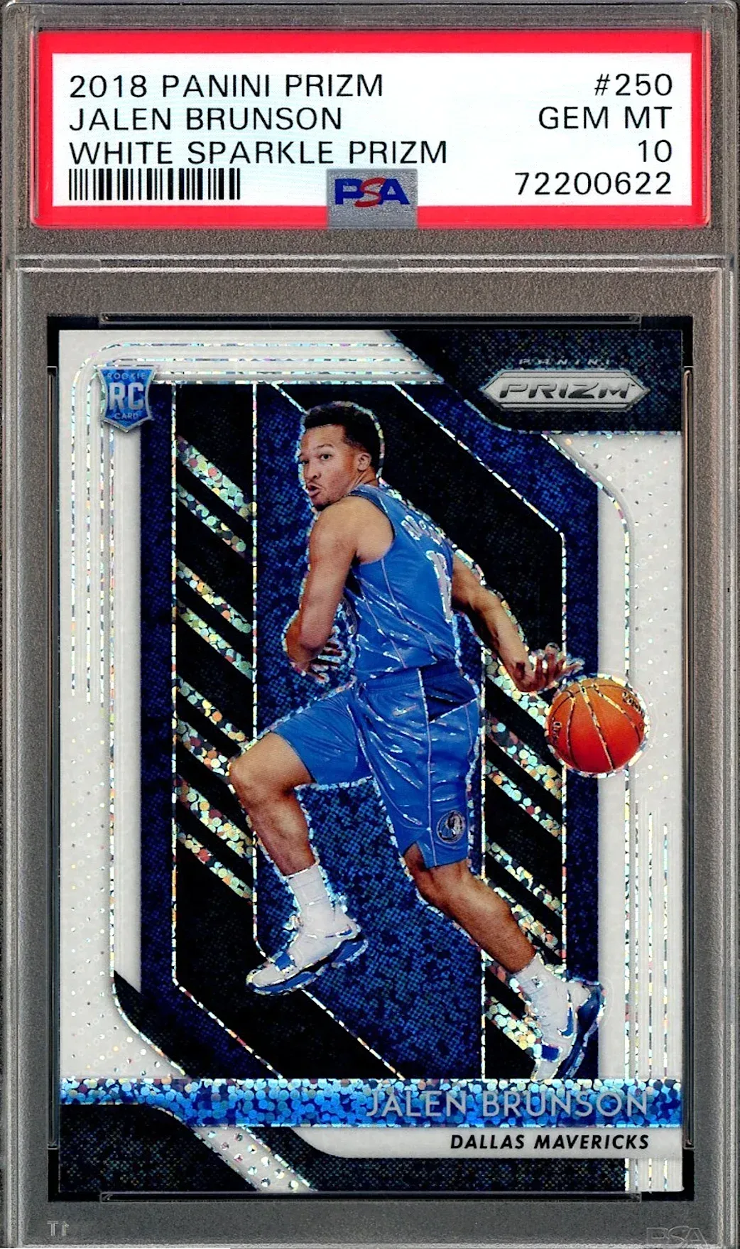 2018 Panini Prizm Jalen Brunson White Sparkle Prizm.