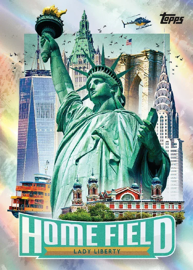 2026 Topps Series 2 Baseball Fanatics Fest Exclusive Homefield Lady Liberty card.