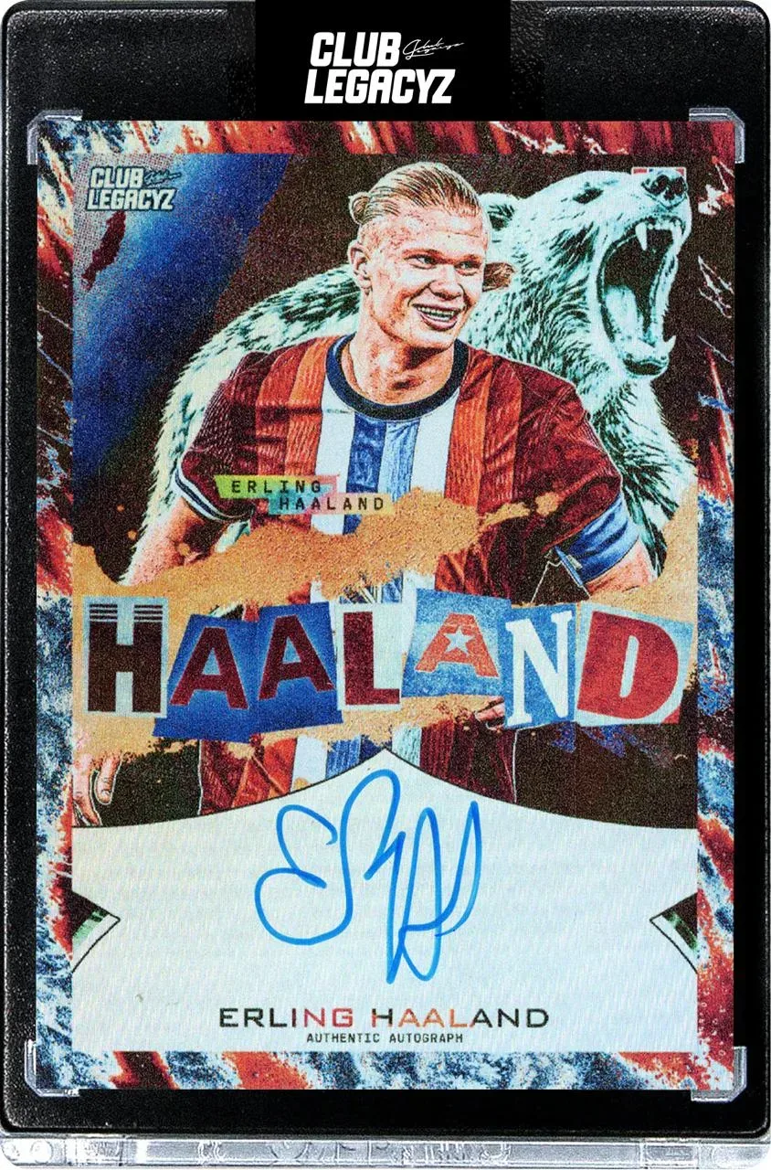 Club Lecacyz Erline Haaland auto card.