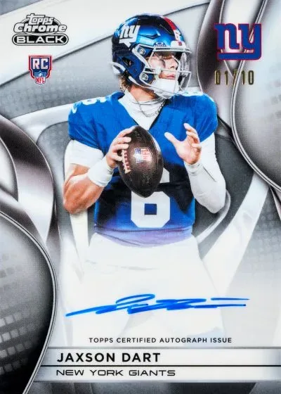 2025 Topps Chrome Black Football Set Details, Inserts, Autos