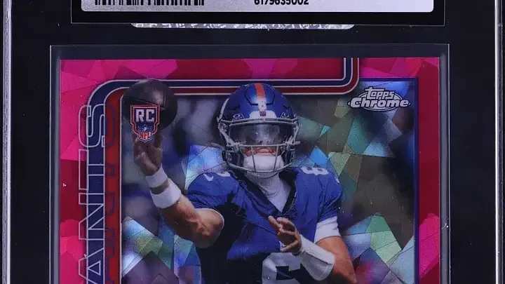 2025 Topps Chrome Sapphire Padparadscha Jaxson Dart ROOKIE AUTO 1/1