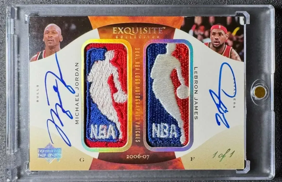 LeBron James/Michael Jordan Dual Logoman Auto