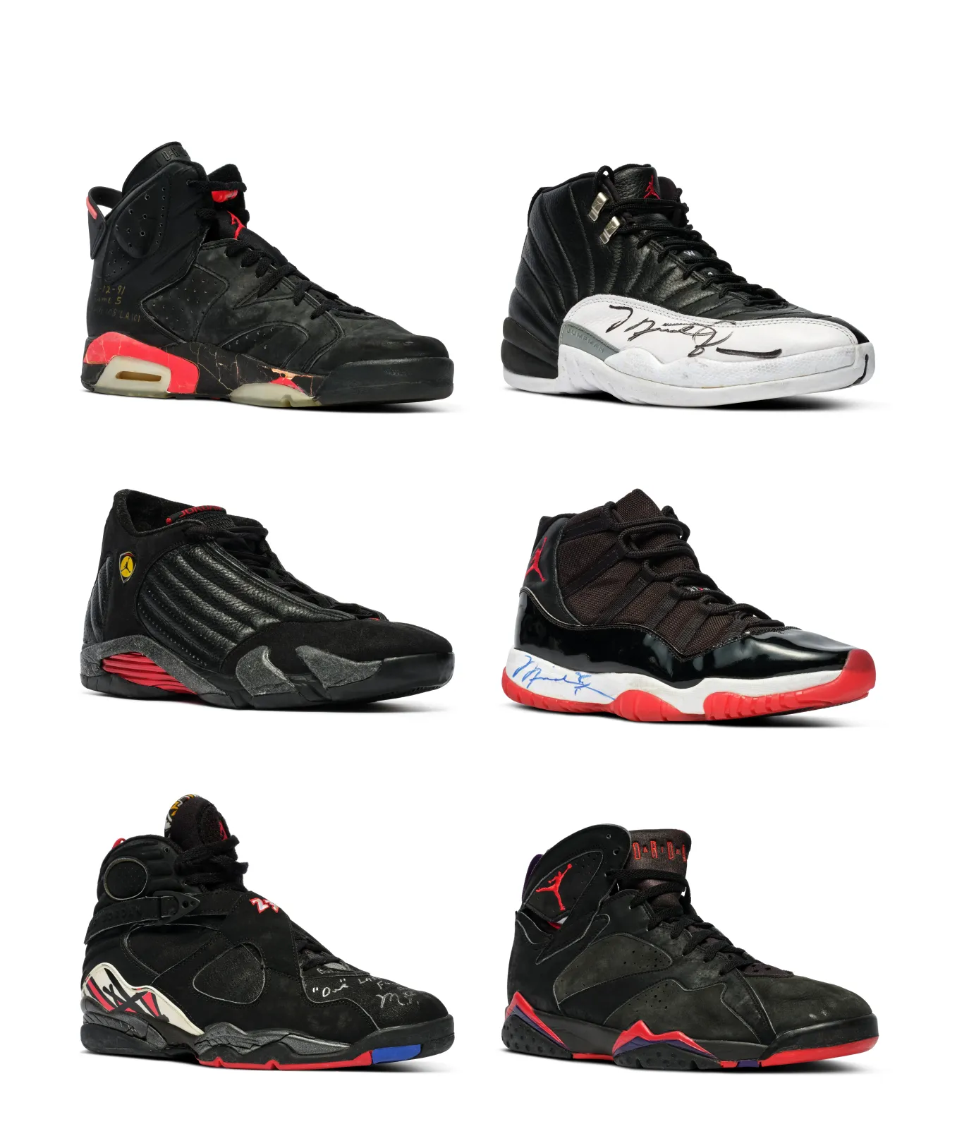 Sotheby's Dynasty Collection of Michael Jordan game-worn, signed sneakers.