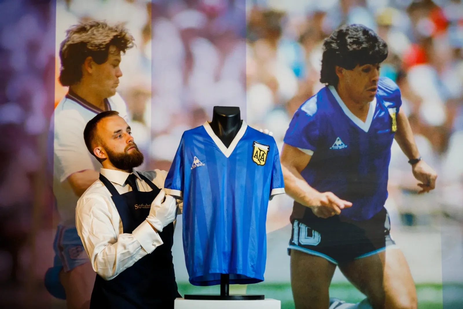 Diego Maradona's ‘Hand of God’ jersey, which sold for $9.28 million at Sotheby's.