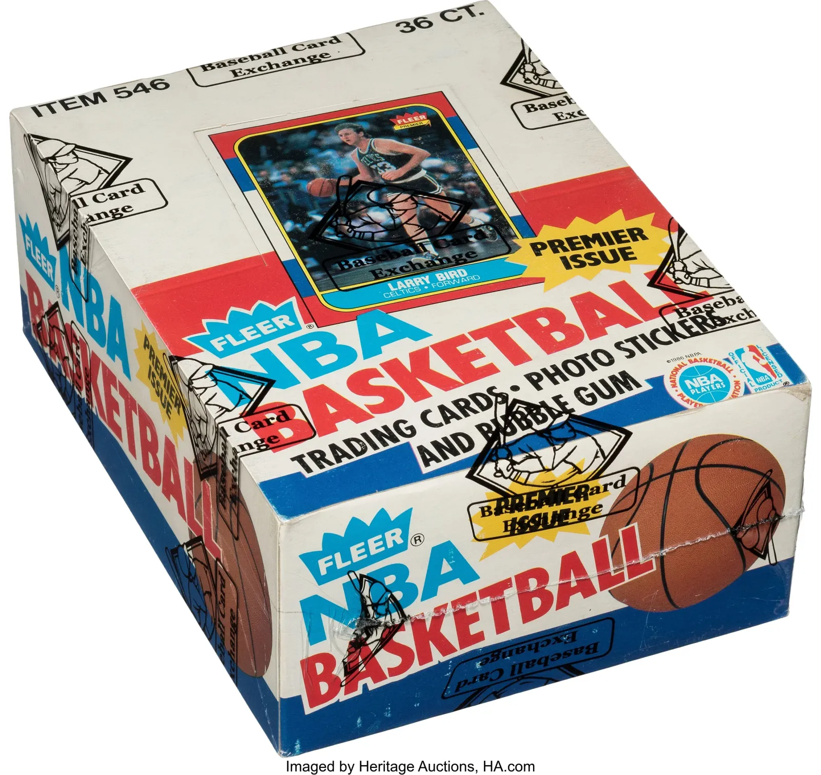 1986 Fleer Basketball wax box.