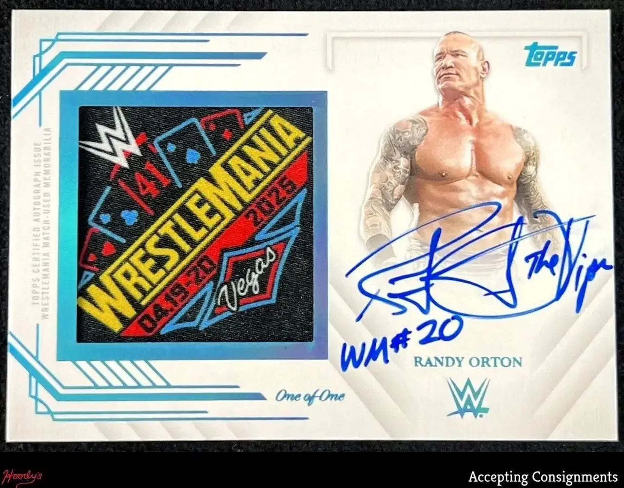 2025 Topps Royalty WWE WrestleMania 41 Randy Orton MATCH USED PATCH AUTO 1/1
