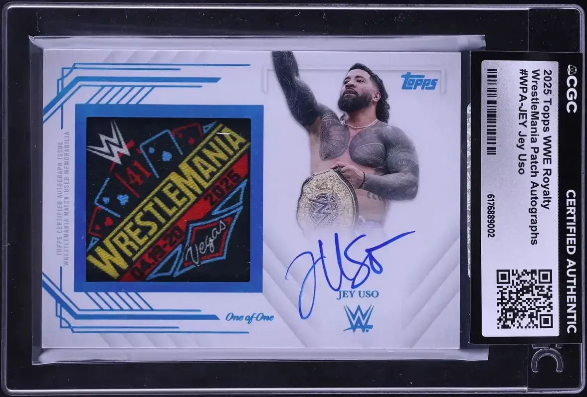 2025 Topps WWE Royalty WrestleMania Jey Uso PATCH AUTO 1/1