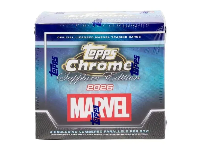 2026 Topps Chrome Sapphire Marvel Comics Checklist, Details