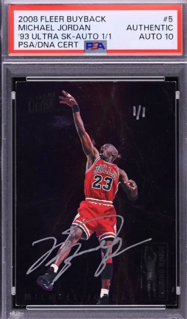 A PSA Authentic 2008 Fleer Buyback '93 Ultra Scoring Kings Michael Jordan (1/1)