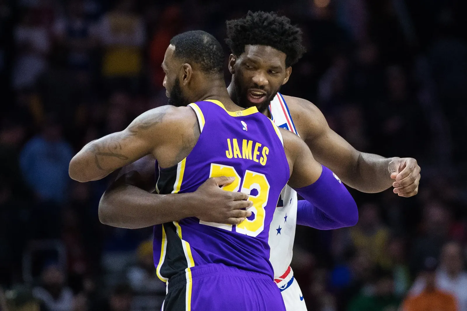 LeBron James and Joel Embii