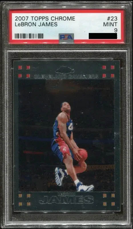 2007 Topps Chrome LeBron James PSA 9