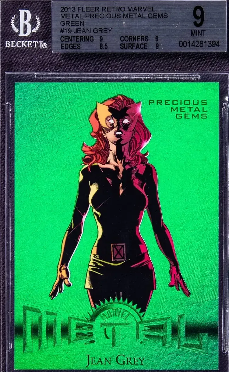 2013 Fleer retro marvel card featuring jean gre
