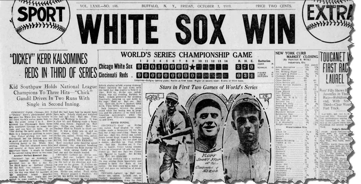 1919 World Series Game 2 Ticket Stub Found in Bible