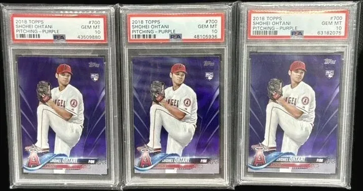Shohei Ohtani's Rare 2018 Topps Purple Rookie Surges