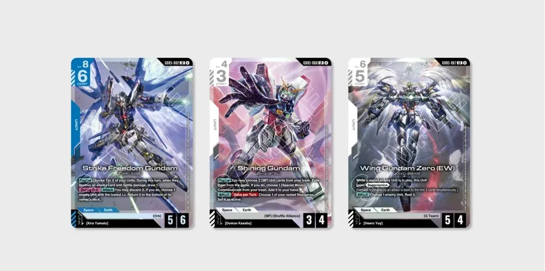 Gundam Card Game Freedom Ascension [GD05] Checklist