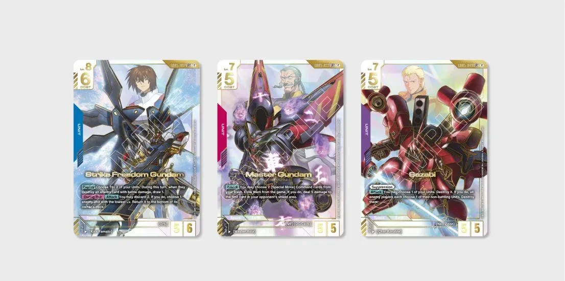 Gundam Card Game Freedom Ascension [GD05] Checklist