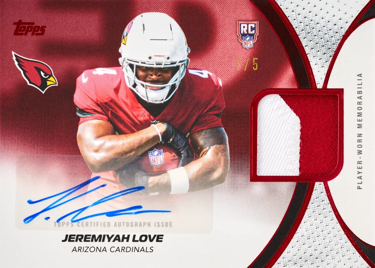 2026 Topps Flagship Football Jeremiyah Love Rookie card.