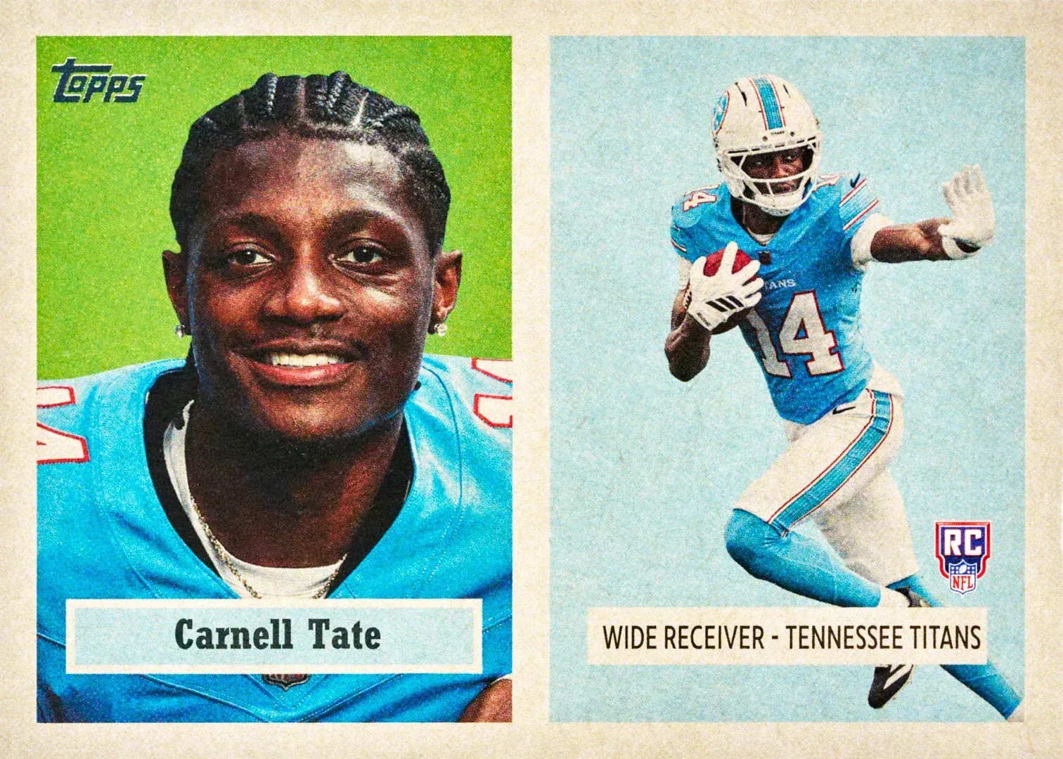 2026 Topps Flagship Football Carnell Tate 1957 Rookie Variations card.