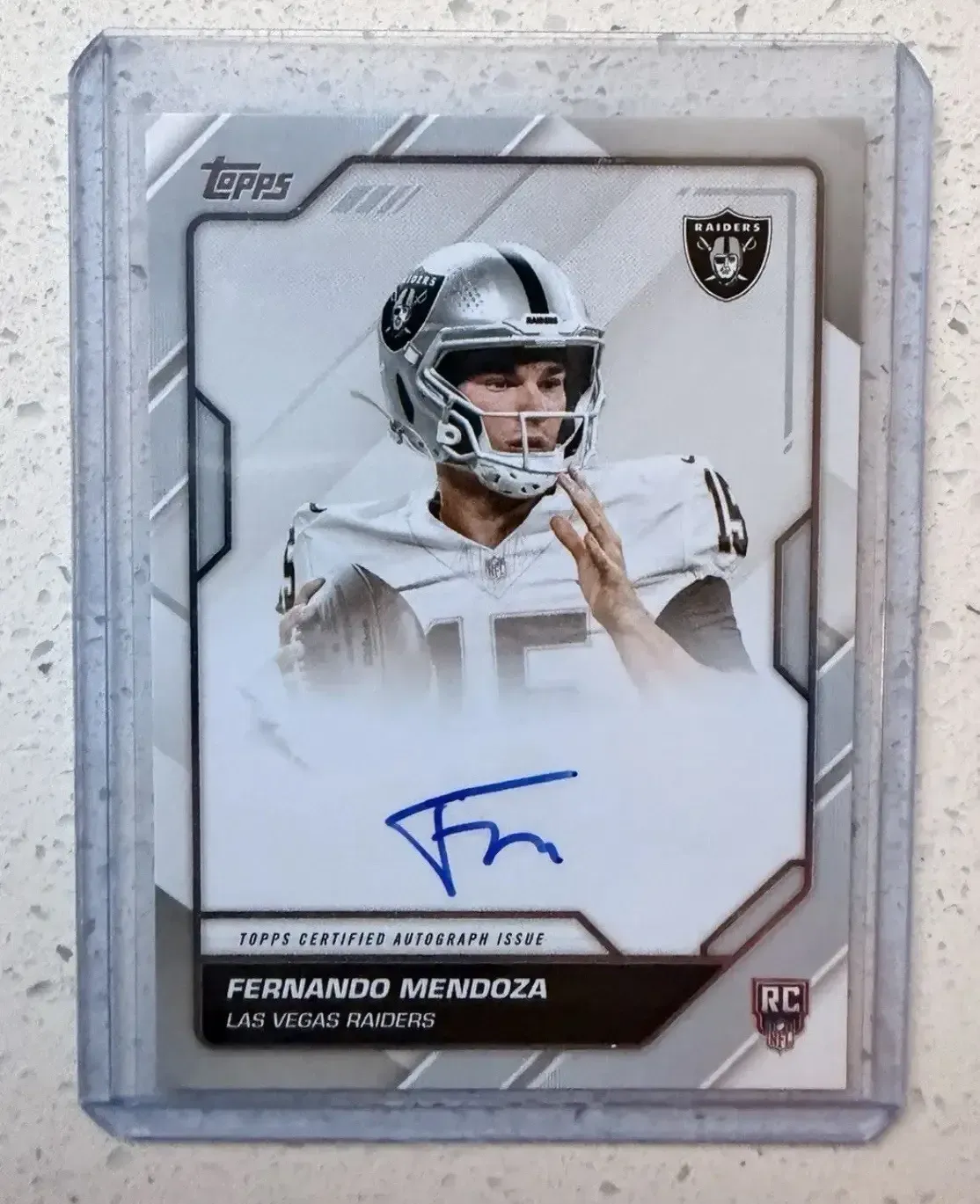 Fernando Mendoza Topps Flagship First Signature Blue Ink