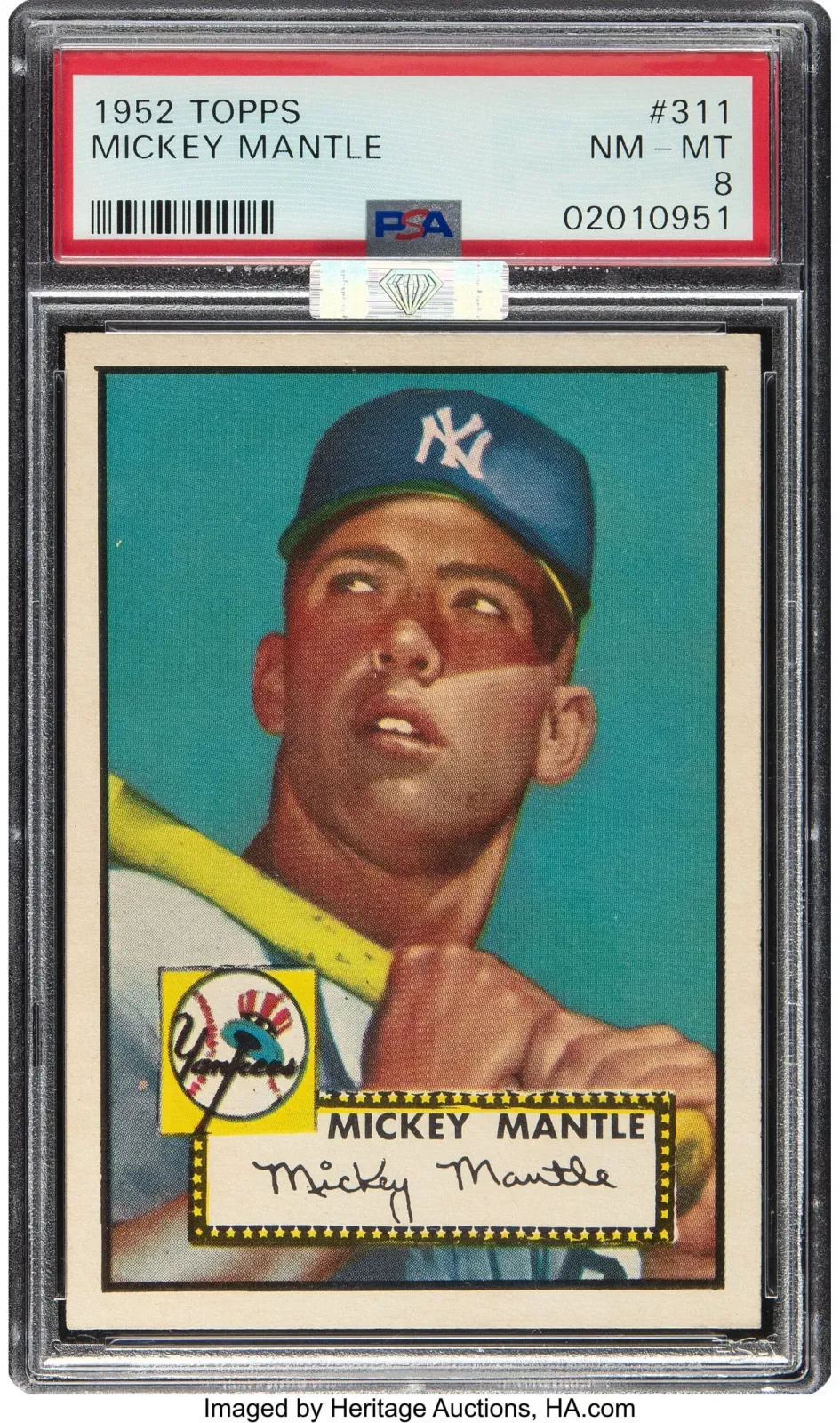1952 Topps Mickey Mantle card.