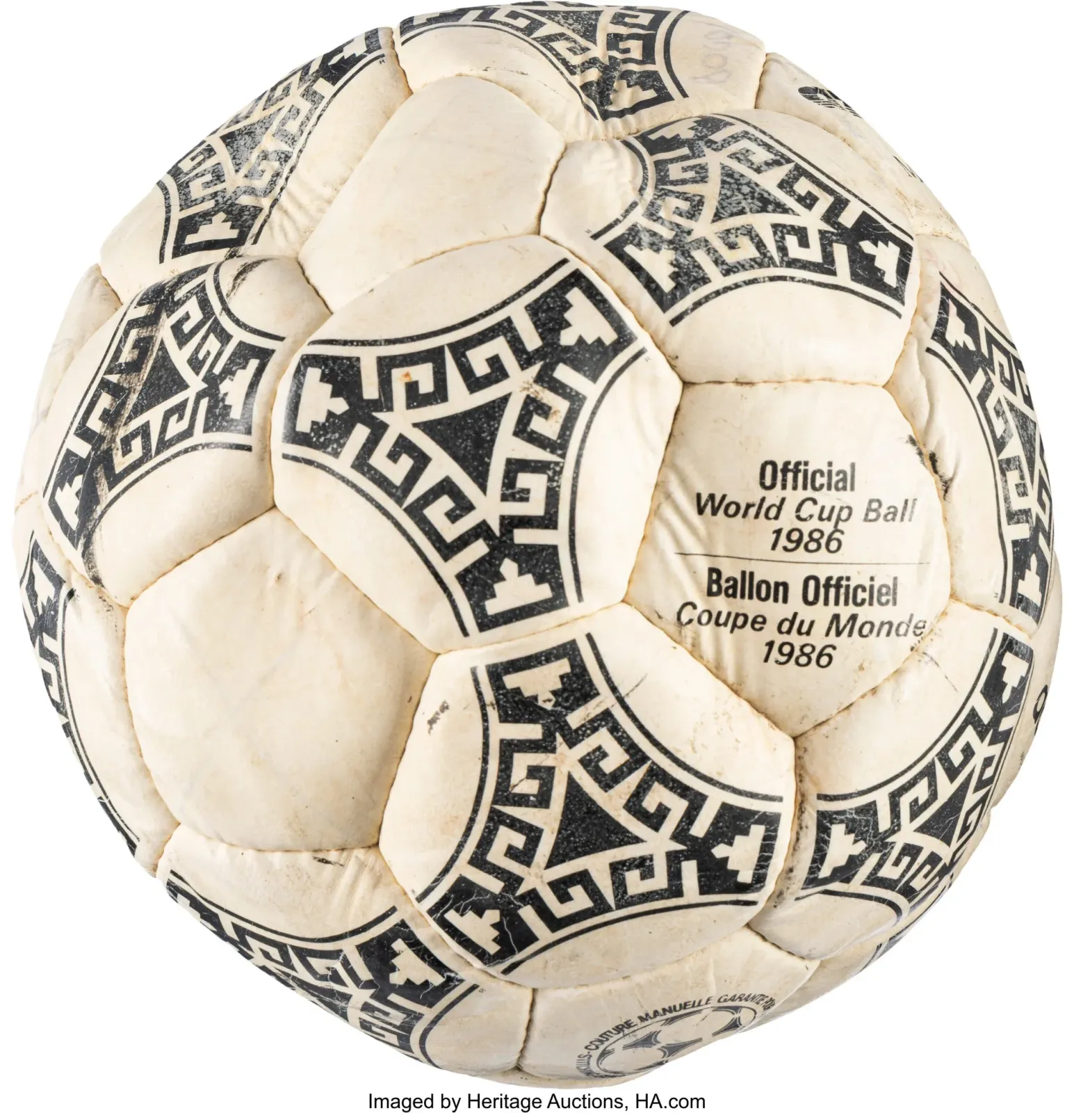 1986 Diego Maradona “Hand of God” and “Goal of the Century” game-used soccer ball.