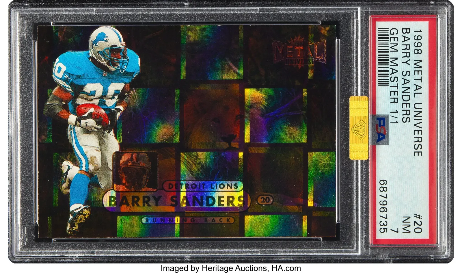 1998 Metal Universe Barry Sanders card.
