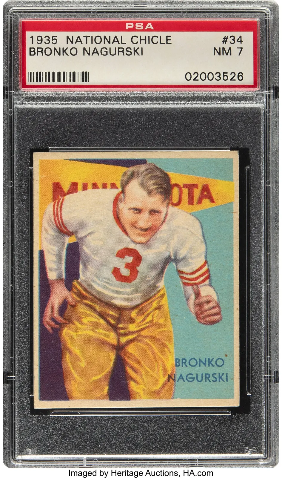 1935 National Chicle Bronko Nagurski card.