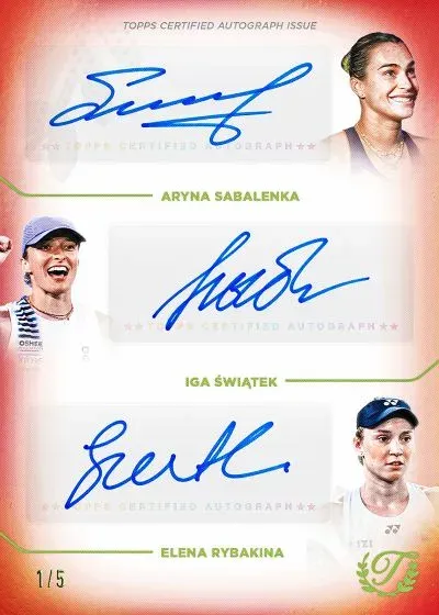 2026 Topps Triumphant Tennis Checklist, Autographs and Details