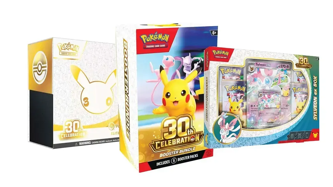 The Pokemon Center Elite Trainer Box, Booster Bundle, and Sylveon EX Box