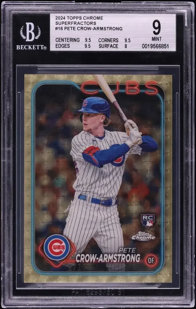 Pete Crow-Armstrong 2024 Topps Chrome RC Superfractor