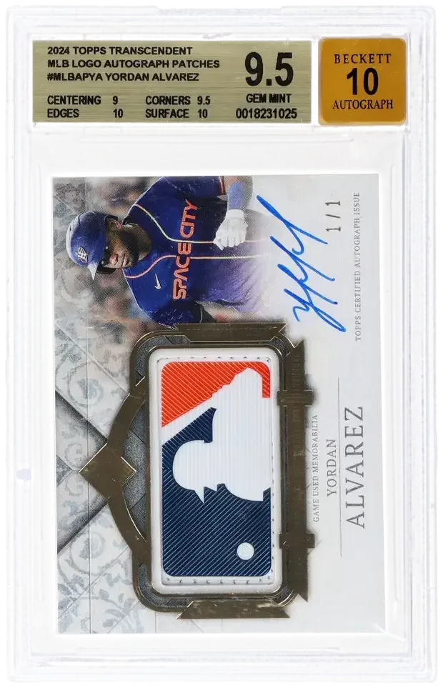 2024 Topps Transcendent Yordan Alvarez Patch Auto 1/1