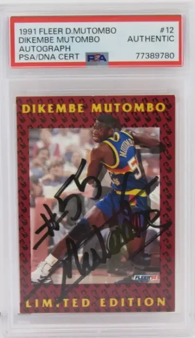 1991 Fleer included Limited Edition autographs of Dikembe Mutombo and Dominique Wilkins, but pack-issued signatures were few