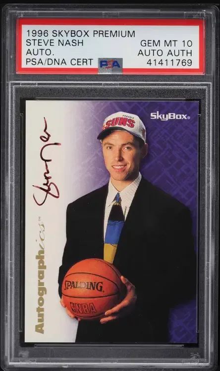 A PSA 10 Autographics of Steve Nash sold for over $3,000 this month.