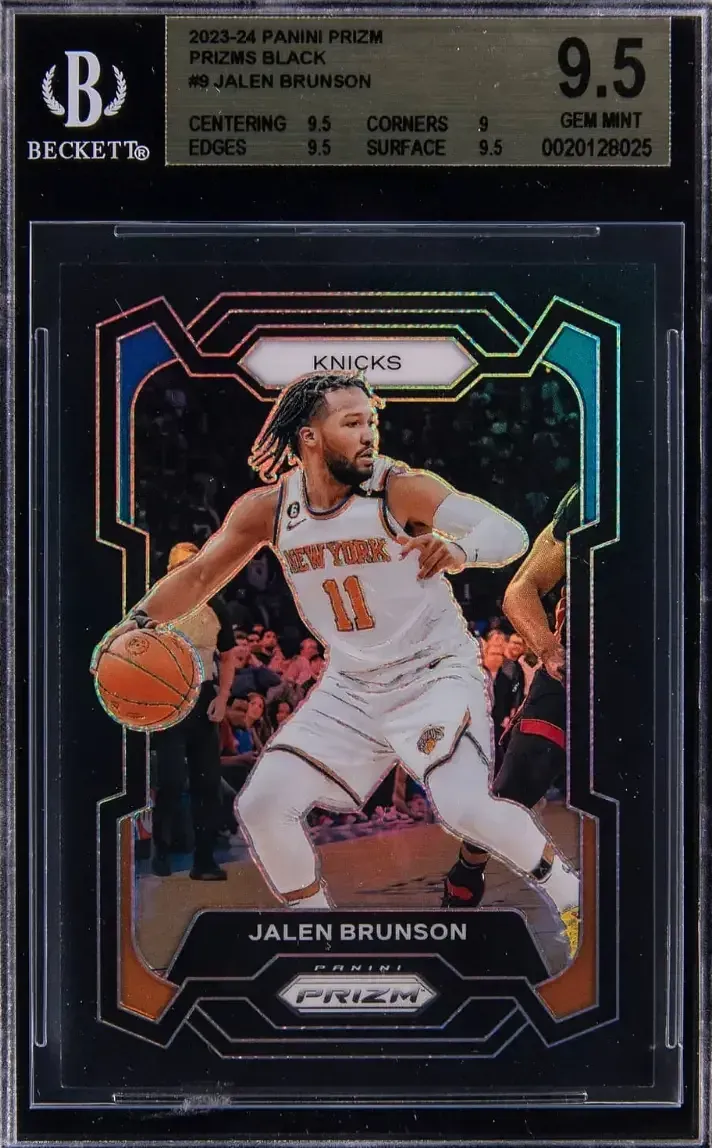 2023-24 Panini Prizm Black Prizm #9 Jalen Brunson (#1/1) - BGS 9.5
