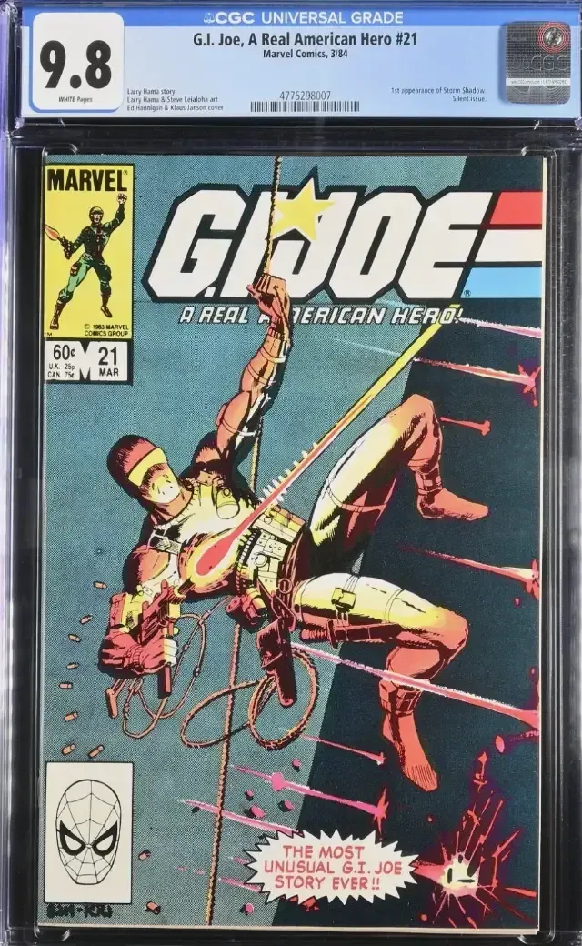 G.I. Joe, A Real American Hero #21 CGC 9.8 1st appearance of Storm Shadow 1984