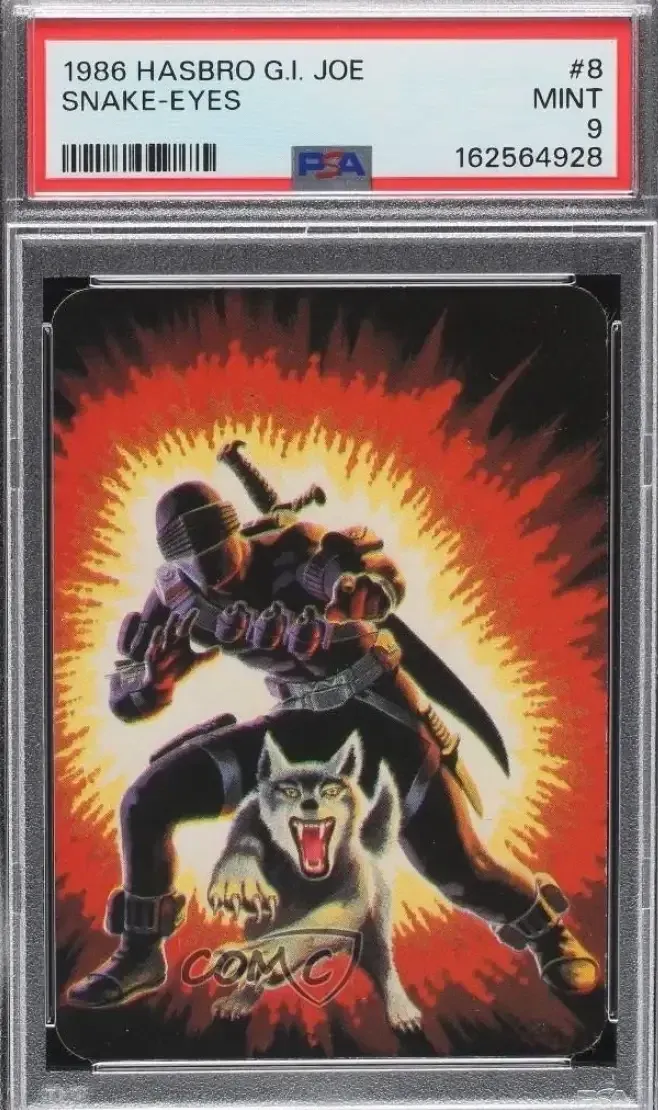 1986 Hasbro/Milton Bradley GI Joe Action Cards Snake-Eyes #8 PSA 9